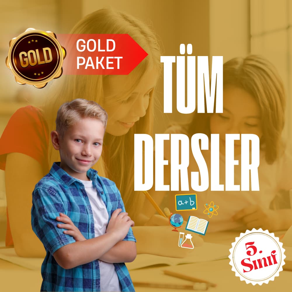 5. Sınıf Gold Tüm Dersler Süper Eğitim Paketi