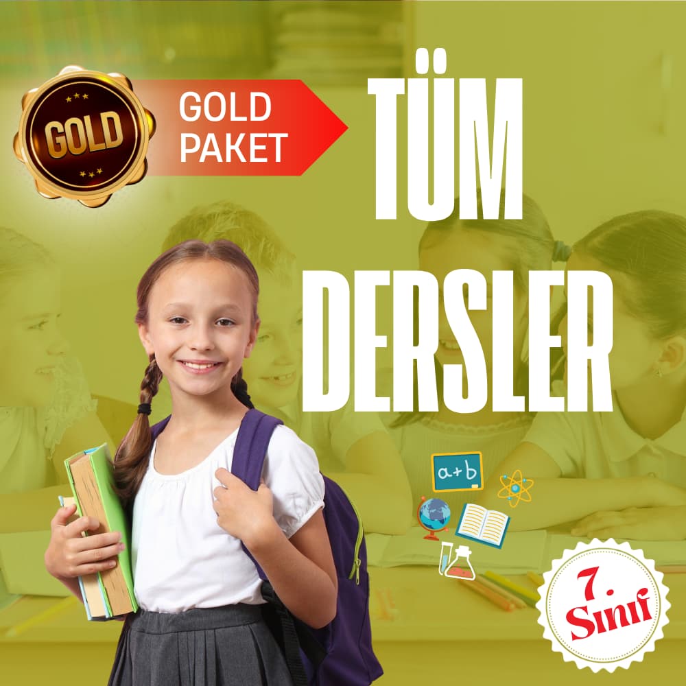 7. Sınıf Gold Tüm Dersler Süper Eğitim Paketi
