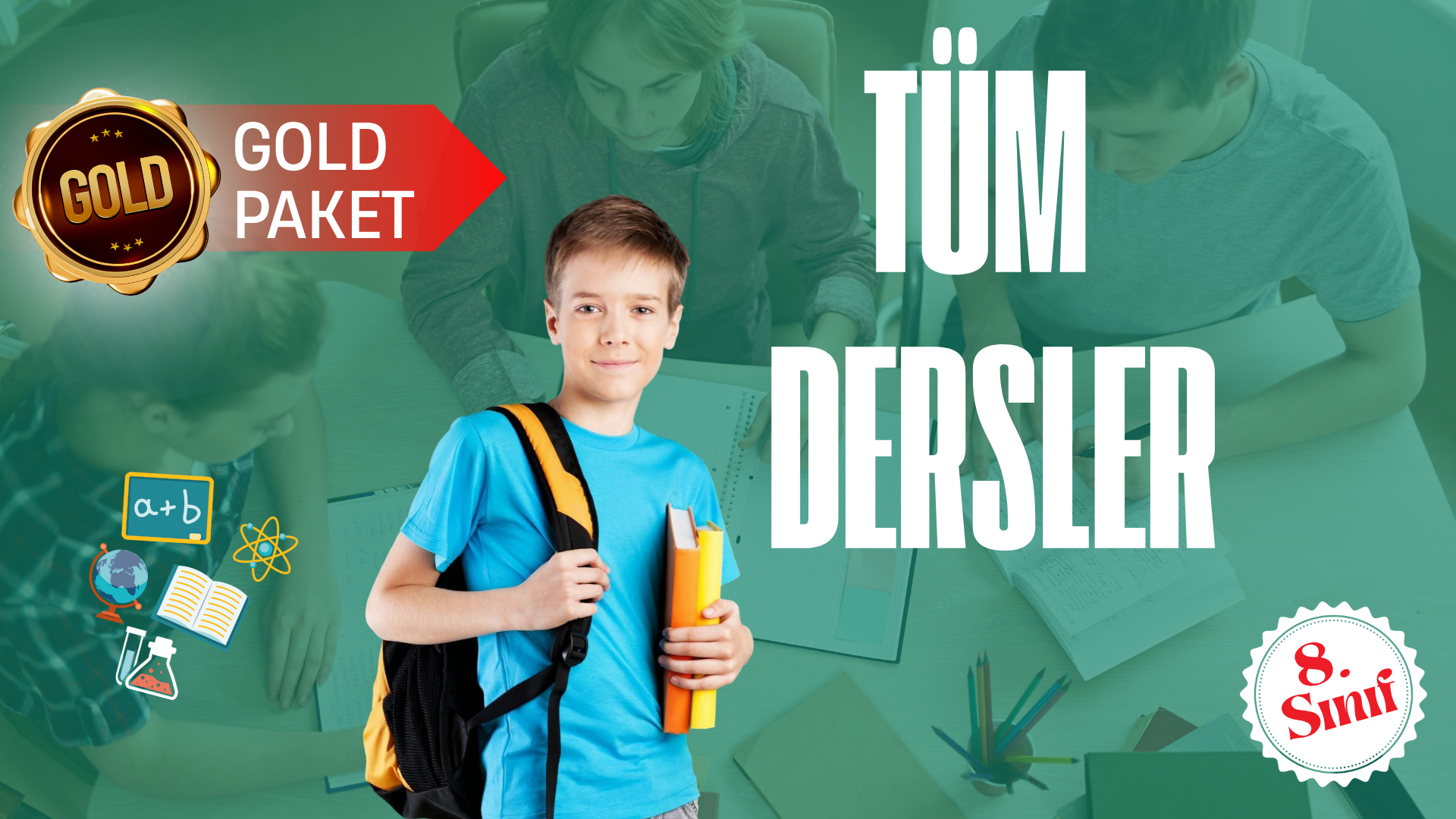 8. Sınıf Gold Tüm Dersler Süper Eğitim Paketi