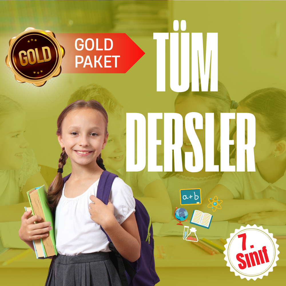7.Sınıf Gold Tüm Dersler Süper Eğitim Paketi