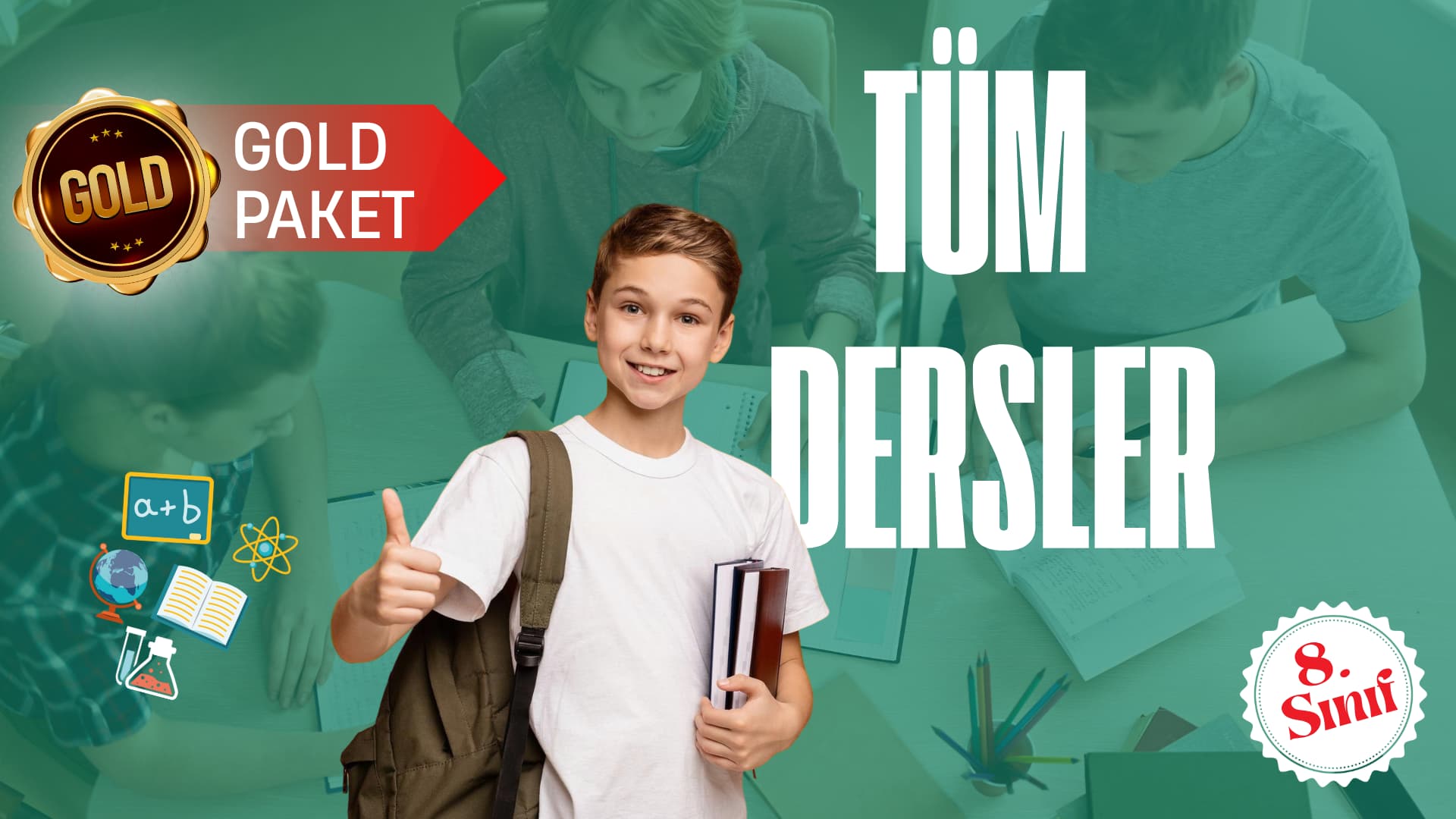 8.Sınıf Gold Tüm Dersler Süper Eğitim Paketi