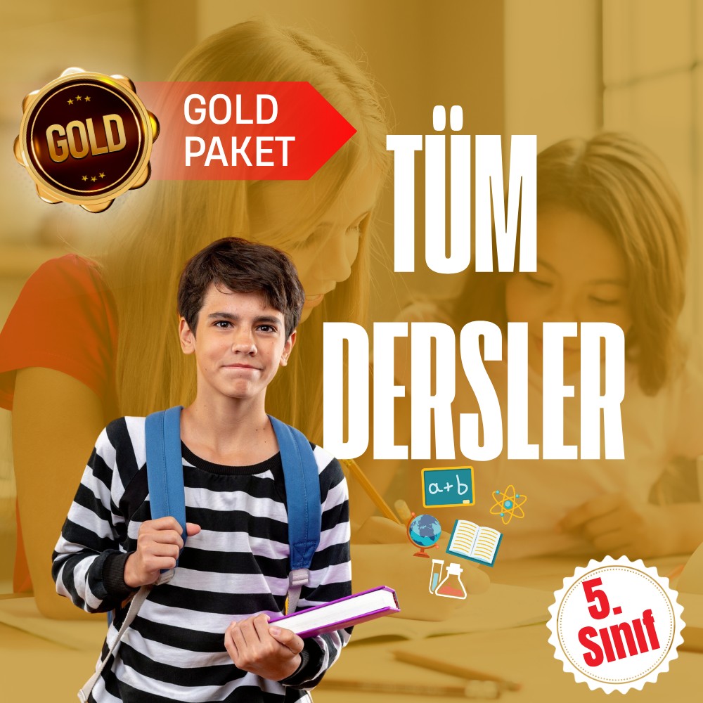 5.Sınıf Gold Tüm Dersler Süper Eğitim Paketi